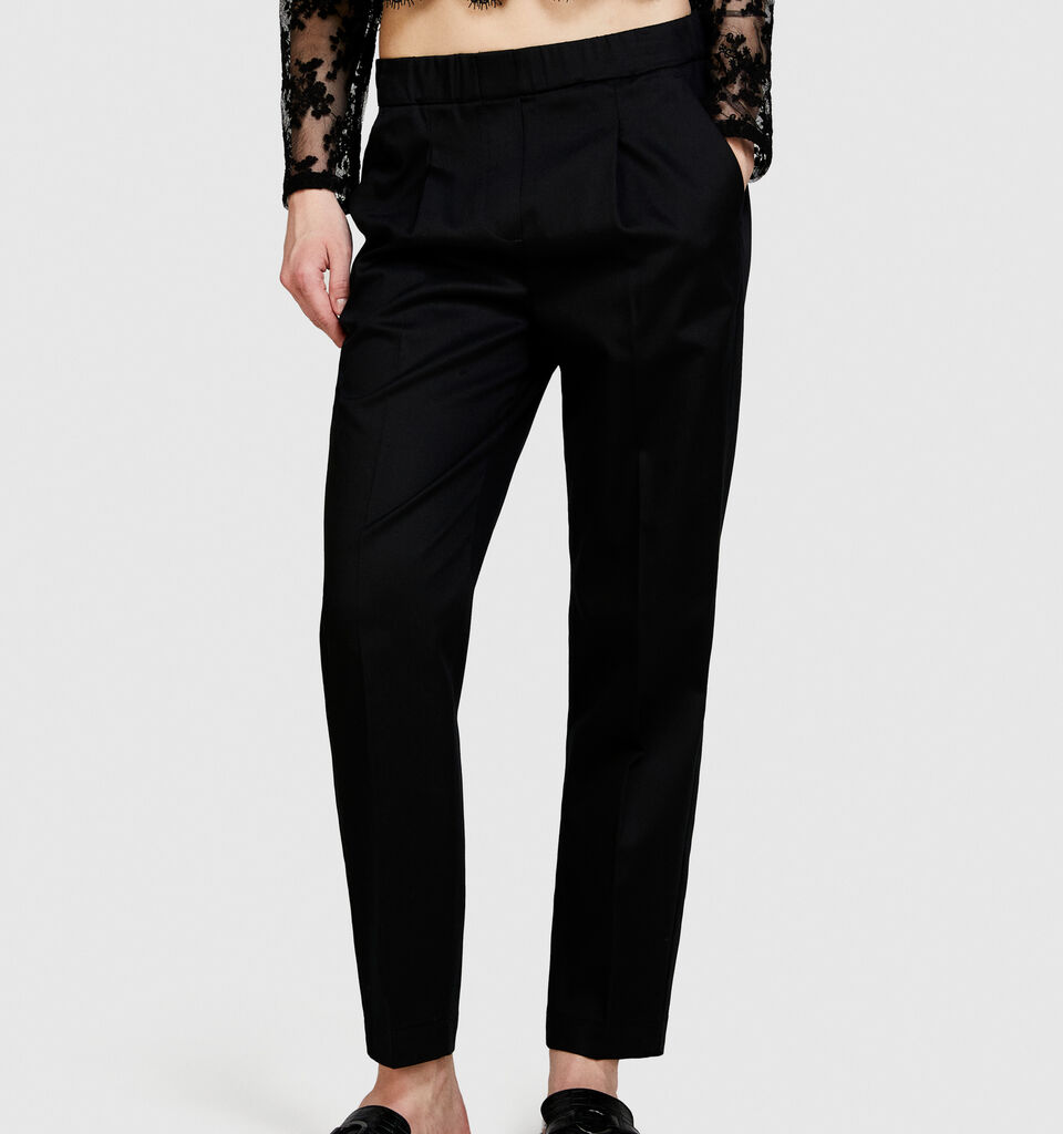 Solid color joggers - women's joggers - Black | Sisley image number 4